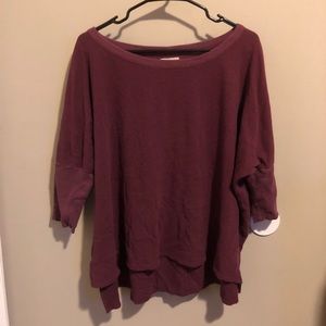 Slouchy 3/4 length sleeve shirt
